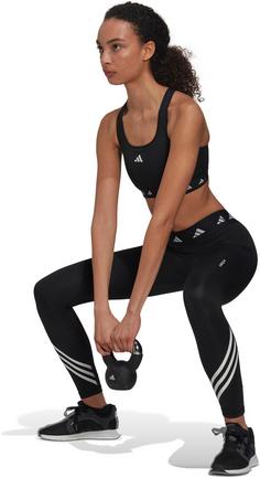 Rückansicht von adidas TECHFIT 3-STREIFEN 7/8-Tights Damen black