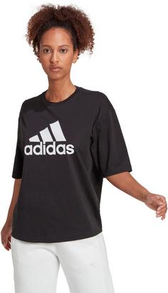 Rückansicht von adidas Badge of Sport T-Shirt Damen black