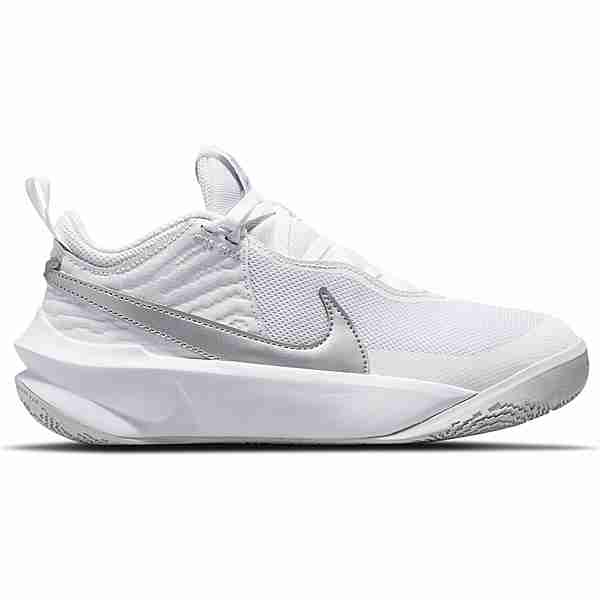 Nike Team Hustle D 10 Sneaker Kinder white-metallic silver-volt-photon dust