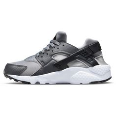 Rückansicht von Nike Huarache Run Sneaker Kinder wolf grey-black-dark grey-white