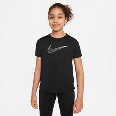 Rückansicht von Nike DRI-FIT ONE Funktionsshirt Kinder black-white