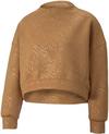 PUMA Fashion Luxe Embossed Funktionssweatshirt Damen - desert tan