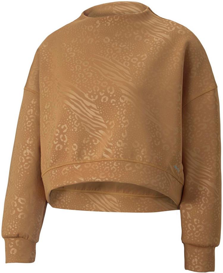 PUMA PUMA Fashion Luxe Embossed Funktionssweatshirt Damen - desert tan - 0 | SportScheck