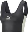 PUMA T7 Shiny Croptop Damen - puma black-pristine