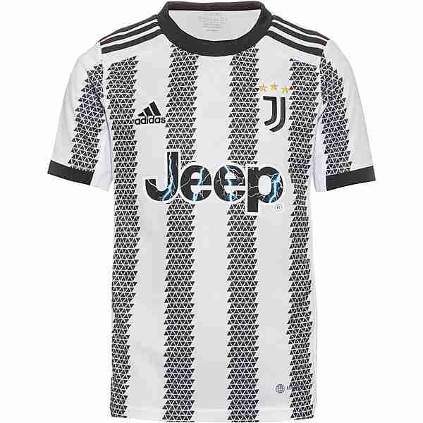 adidas Juventus Turin 22-23 Heim Fußballtrikot Kinder white-black