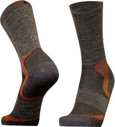 Rückansicht von UphillSport Merino MALLA Wandersocken grey