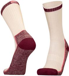 Rückansicht von UphillSport Merino HONKA Wandersocken off white-red