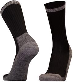 Rückansicht von UphillSport Merino HONKA Wandersocken black-grey