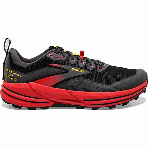 Brooks Cascadia 16 Trailrunning Schuhe Herren black-fery red-blazing yellow
