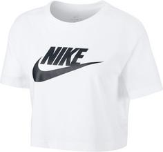 Nike NSW Essential Croptop Damen white-black