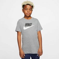 Rückansicht von Nike NSW FUTURA ICON T-Shirt Kinder carbon heather-white