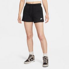 Rückansicht von Nike NSW CLUB Sweatshorts Damen black-white