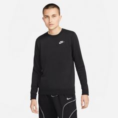 Rückansicht von Nike NSW CLUB Sweatshirt Damen black-white