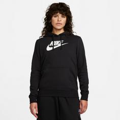 Rückansicht von Nike NSW Club Hoodie Damen black-white