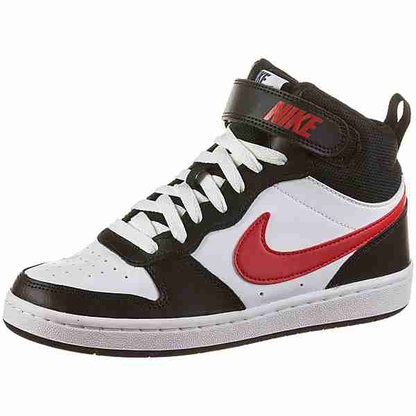 Nike Court Borough Mid 2 Sneaker Kinder white-university red-white-black