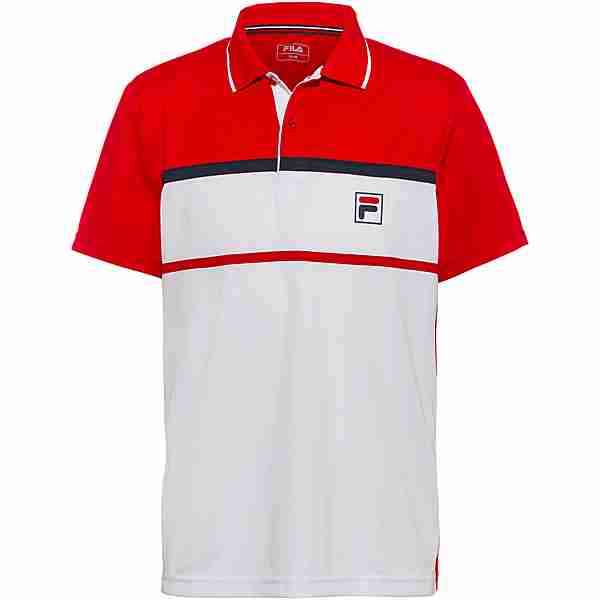 FILA Anton Tennis Polo Herren white-fila red