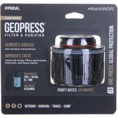 Rückansicht von Grayl Geopress Purifier Cartridge Wasserfilter black