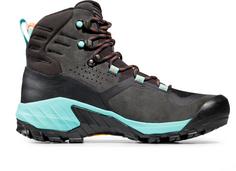 Rückansicht von Mammut GTX Sapuen High Wanderschuhe Damen black-dark frosty