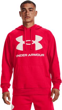 Rückansicht von Under Armour Rival Hoodie Herren red-onyx white