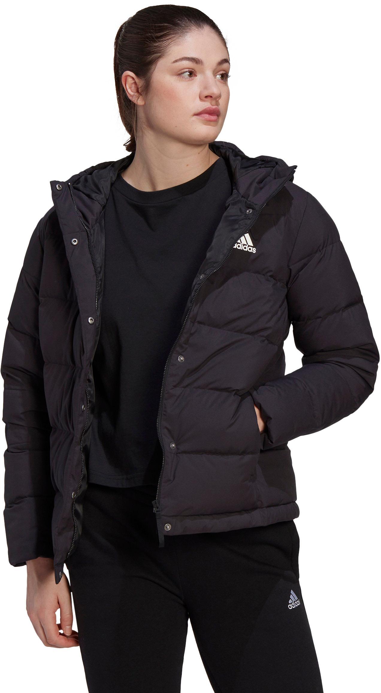 Adidas jacket womens black best sale