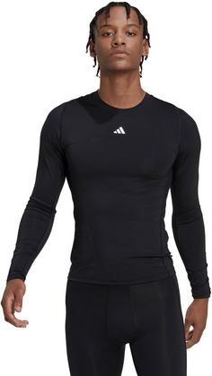 Rückansicht von adidas Techfit Training Funktionsshirt Herren black