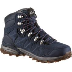 Rückansicht von Jack Wolfskin REFUGIO TEXAPORE MID Wanderschuhe Damen dark blue-grey