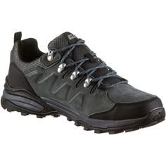 Rückansicht von Jack Wolfskin REFUGIO TEXAPORE LOW Wanderschuhe Herren grey-black