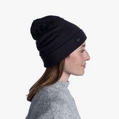 Rückansicht von BUFF Merino Heavyweight Beanie solid black