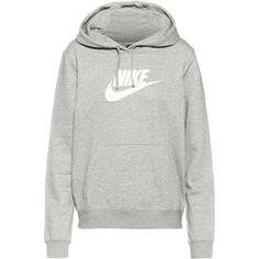 Nike NSW Club Hoodie Damen dark grey heather-white