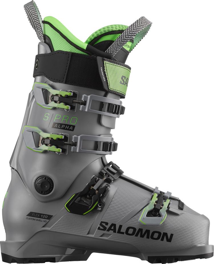 Salomon Salomon S/PRO ALPHA 120 Skischuhe Herren - steel grey-pastel neon green - 0 | SportScheck