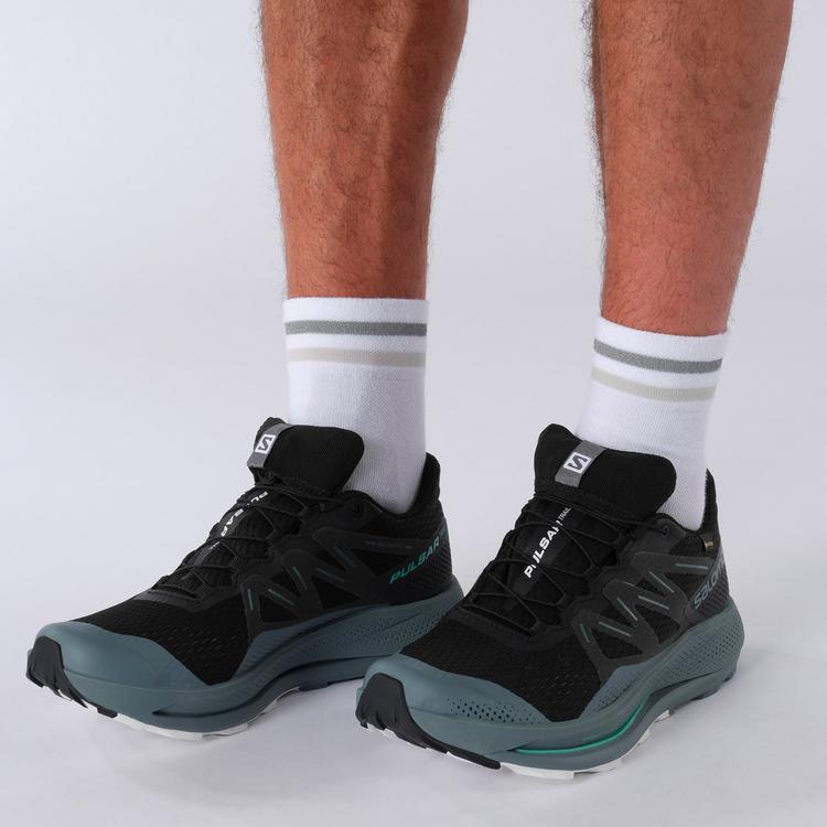 Salomon Salomon PULSAR TRAIL Laufschuhe Herren - black-stormy weather-mint leaf - 0 | SportScheck