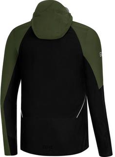 Rückansicht von GOREWEAR R7 Partial GTX I Laufjacke Herren black-utility green