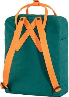 Rückansicht von FJÄLLRÄVEN Rucksack Kånken Daypack arctic green-spicy orange