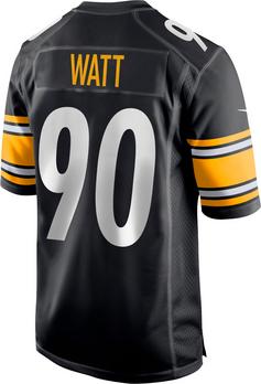 Rückansicht von Nike Pittsburgh Steelers T.J. Watt 90 American Football Trikot Herren black