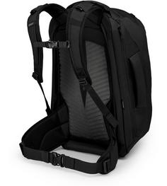 Rückansicht von Osprey Farpoint 40 Reiserucksack black