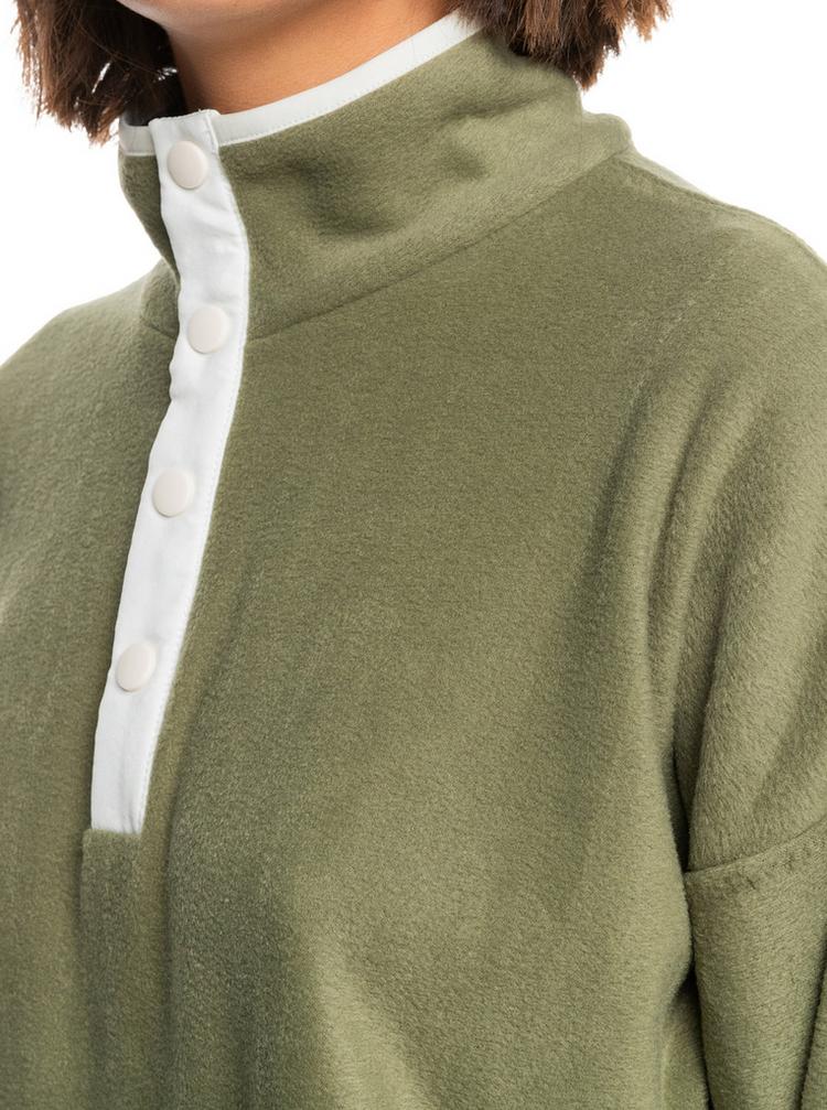 Roxy Roxy EVENING SHADOWS Fleecepullover Damen - deep lichen green - 2 | SportScheck