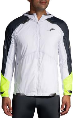 Rückansicht von Brooks Visible Convertible Laufjacke Herren white-asphalt-nightlife