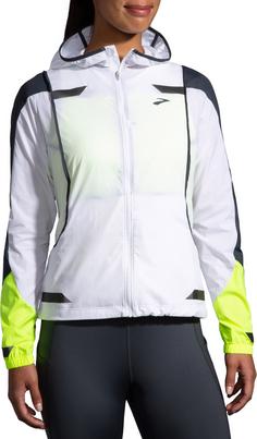 Rückansicht von Brooks Run Visible Laufjacke Damen white-asphalt-nightlife