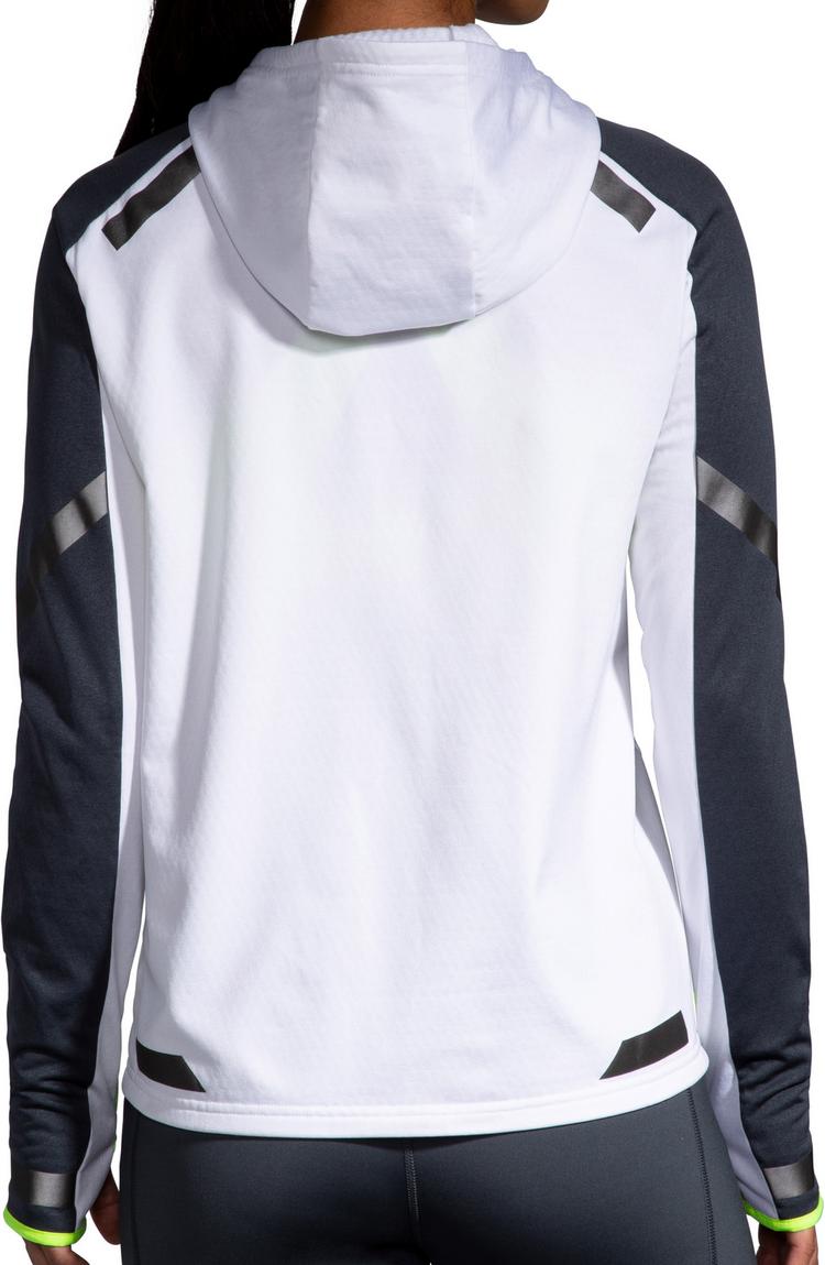 Brooks Brooks Run Visible Laufhoodie Damen - white-asphalt-nightlife - 1 | SportScheck