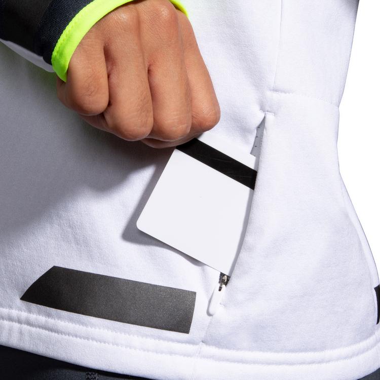 Brooks Brooks Run Visible Laufhoodie Damen - white-asphalt-nightlife - 4 | SportScheck