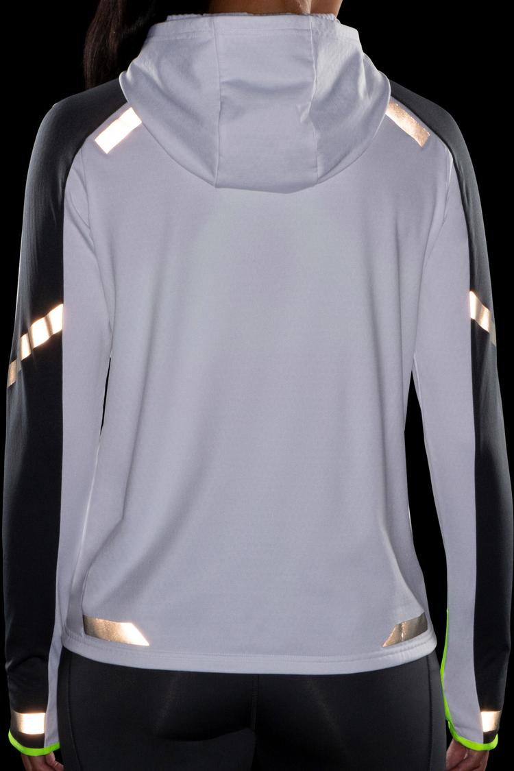 Brooks Brooks Run Visible Laufhoodie Damen - white-asphalt-nightlife - 6 | SportScheck