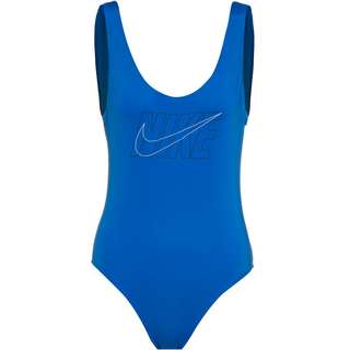 Nike Multi Logo Badeanzug Damen pacific blue