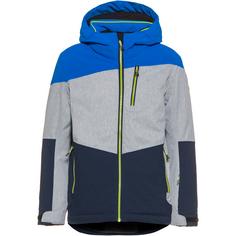 KILLTEC Skijacke Kinder neon blue-dunkelnavy-weiß mel.