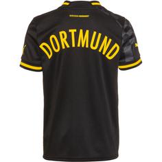 Rückansicht von PUMA Borussia Dortmund 22-23 Auswärts Fußballtrikot Kinder puma black-asphalt