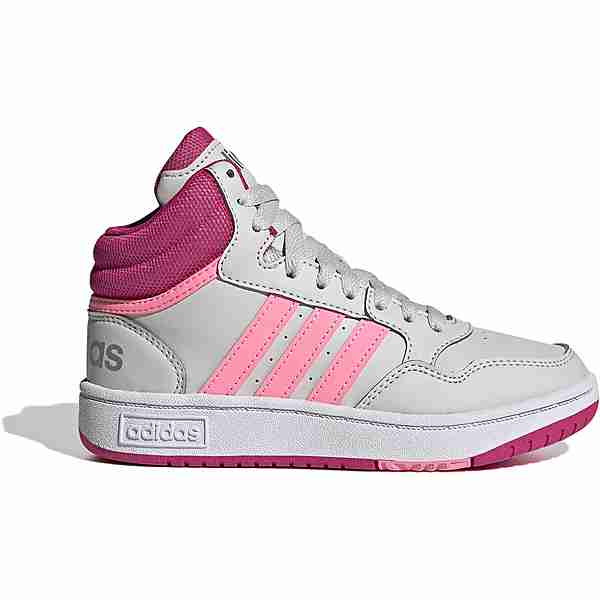 adidas HOOPS MID 3.0 K Sneaker Kinder grey one-beam pink-team real magenta