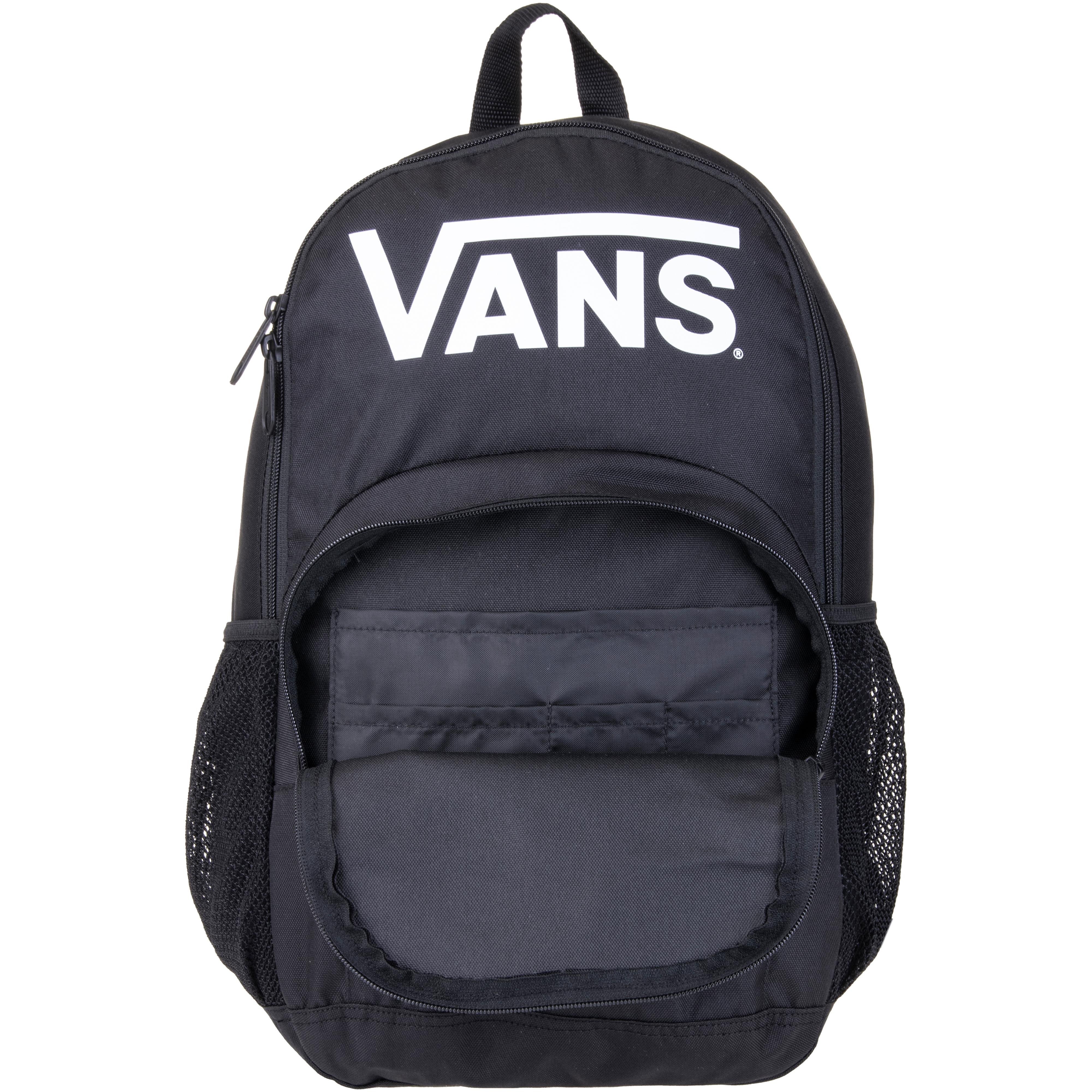 Vans realm backpack outlet black and white