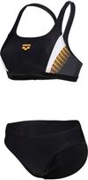 Arena Threefold Bikini Set Damen - black-asphalt-white