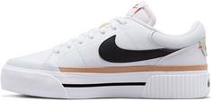 Rückansicht von Nike Court Legacy Lift Sneaker Damen white-black-hemp-team orange