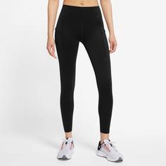 Rückansicht von Nike DRI-FIT GO 7/8-Lauftights Damen black-black