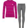 Odlo ACTIVE WARM ECO W&auml;scheset Kinder - odlo steel grey melange-festival fuchsia